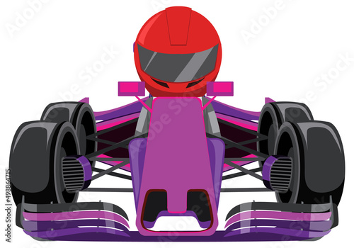 A formula one racing car with a racer