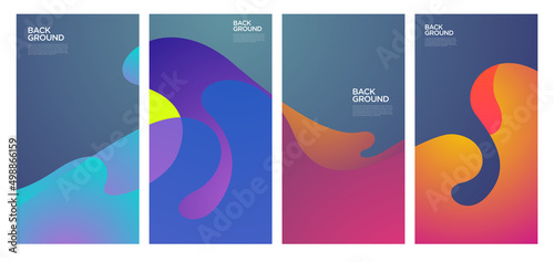 Colorful abstract liquid and fluid shape for banner and brochure design