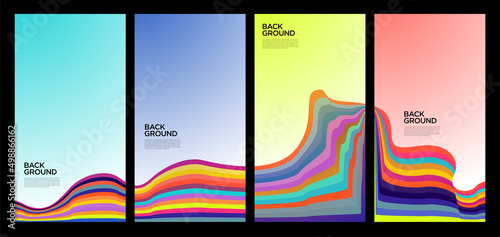 Colorful abstract liquid and fluid shape for banner and brochure design
