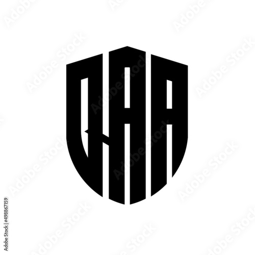 QAA letter logo design. QAA modern letter logo with black background. QAA creative  letter logo. simple and modern letter logo. vector logo modern alphabet font overlap style. Initial letters QAA  photo