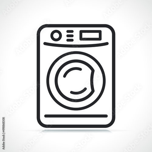 washing machine thin line icon