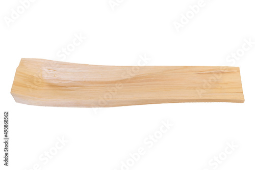 A piece of firewood isolated on a white background