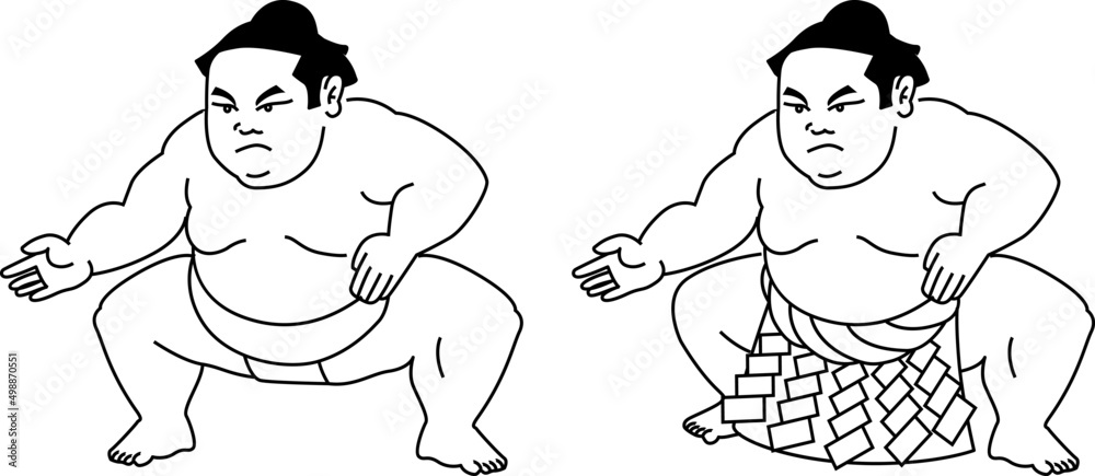 お相撲さんのイラスト Sumo Wrestler Stock Vector Adobe Stock