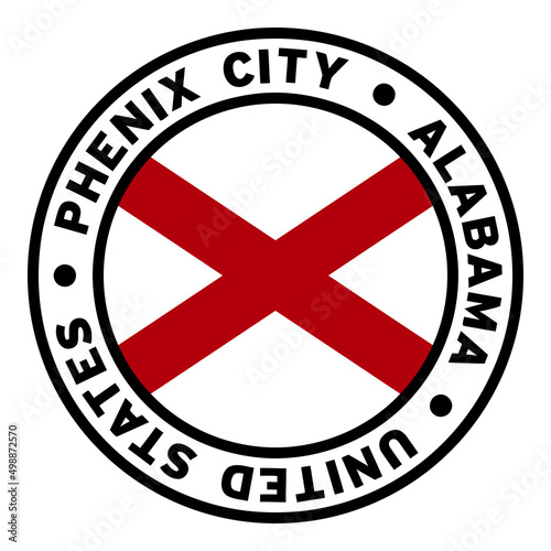 Round Phenix City Alabama United States Flag Clipart