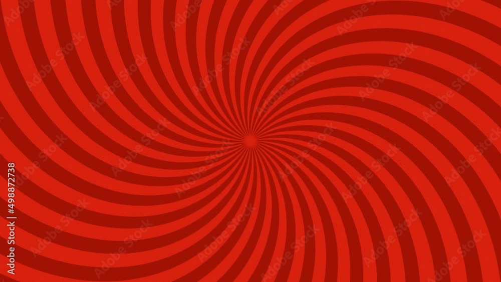 Curve red radial lines spin around the center of a 4K background. Curve red radial lines spin around the center of a 4K background.