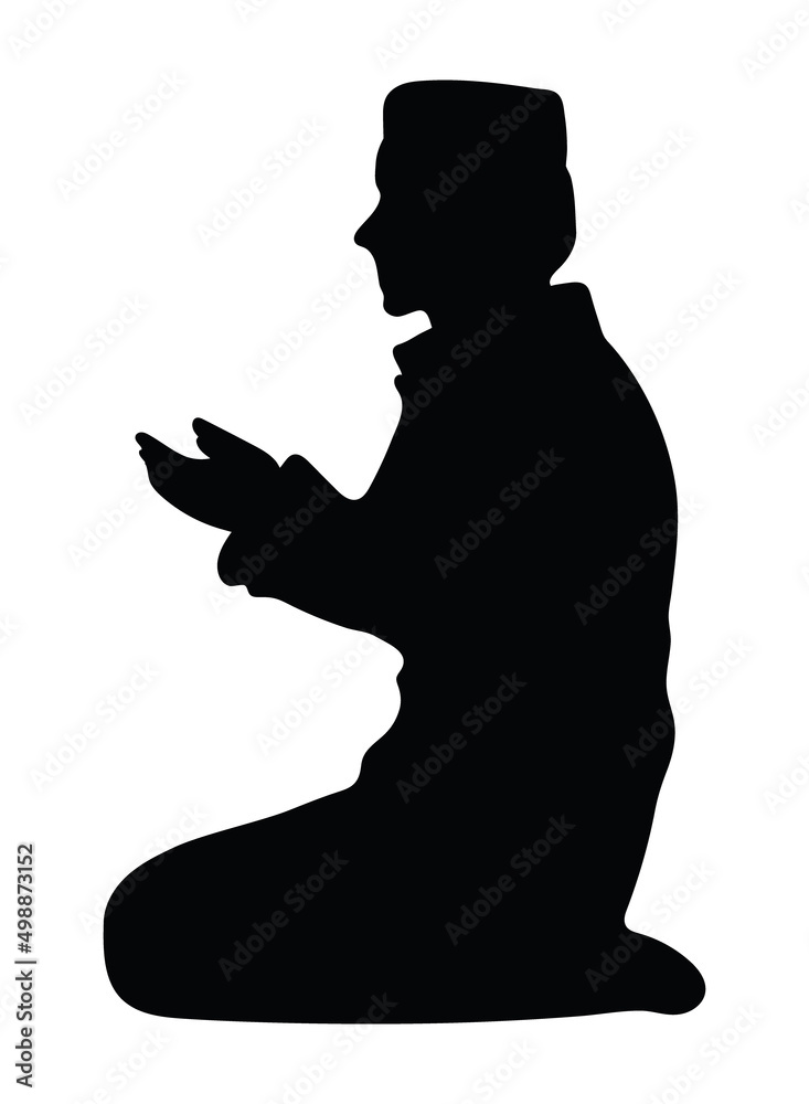 silhouette arab man