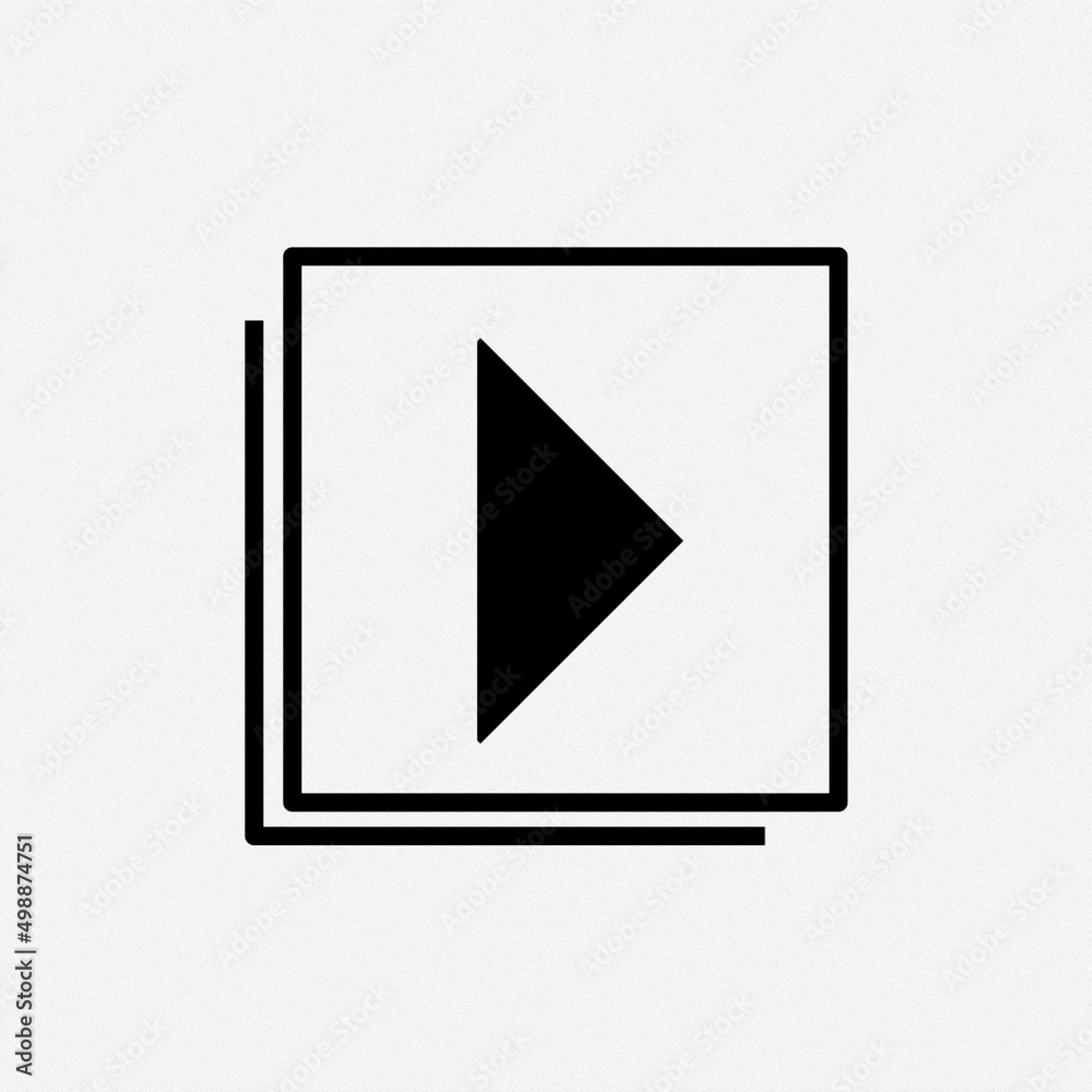A 3D illustration video player icon isolated on white background A 3D illustration video player icon isolated on white background
