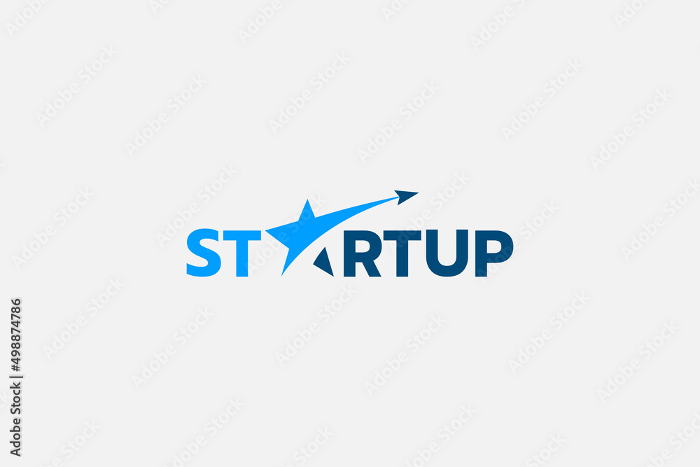 startup logo with a star and rocket as letter startup logo with a star and rocket as letter
