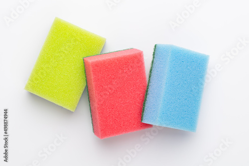 Sponges isolated on white background.