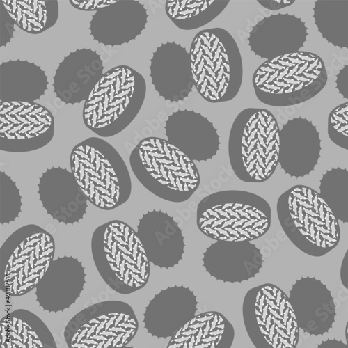 Canned anchovy pattern seamless. canned goods anchovies background. Vector texture