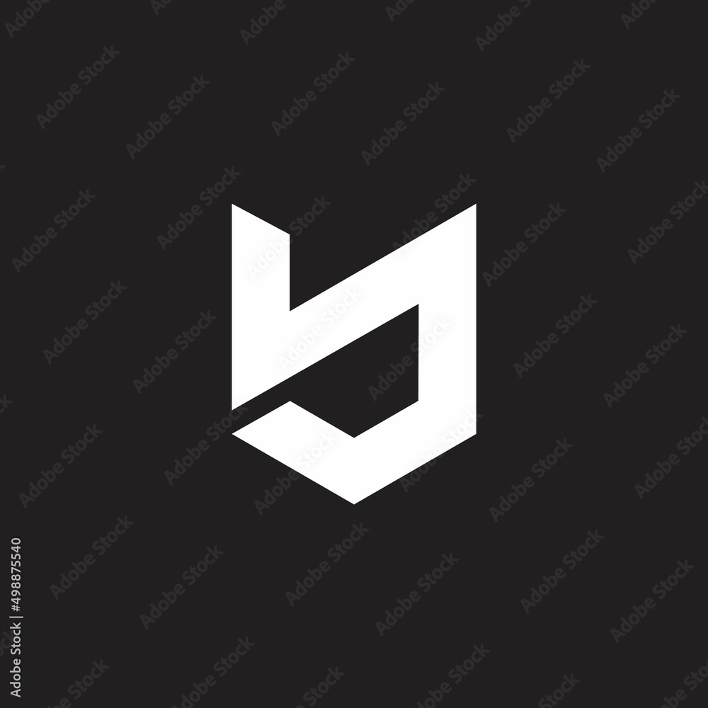 letter vj simple linked geometric logo vector letter vj simple linked geometric logo vector