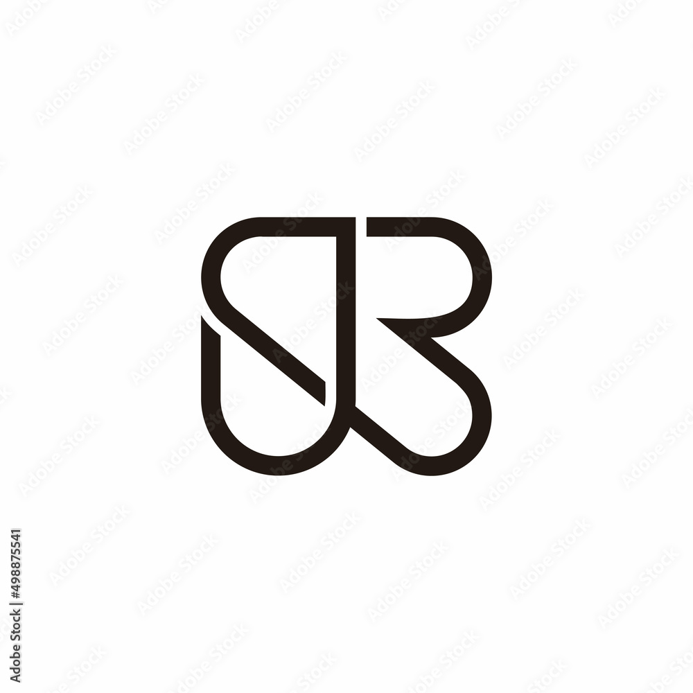 letter gr simple geometric line logo vector letter gr simple geometric line logo vector
