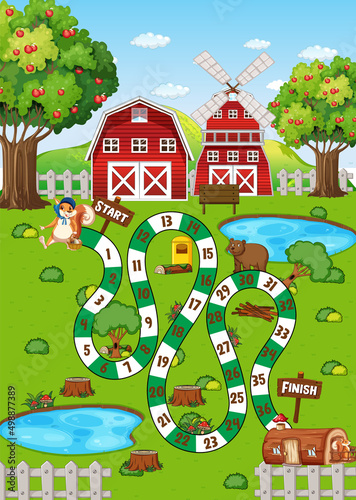 A farm boardgame template