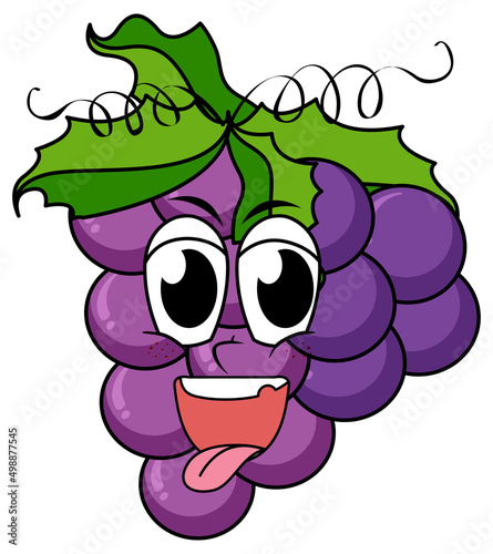 Grapes with happy face