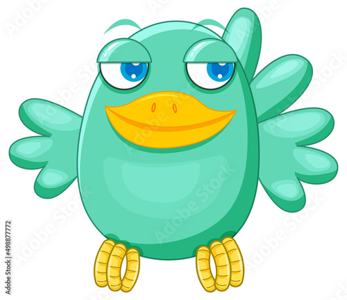 Bird with green feathers