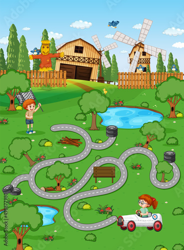 A farm boardgame template