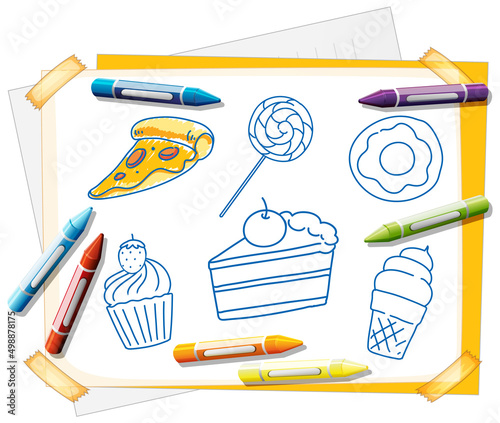 Colouring book template for kids