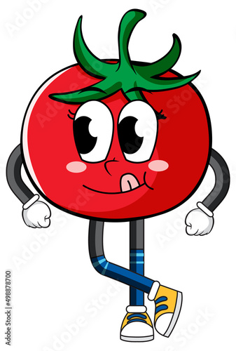 Tomato with arms and legs