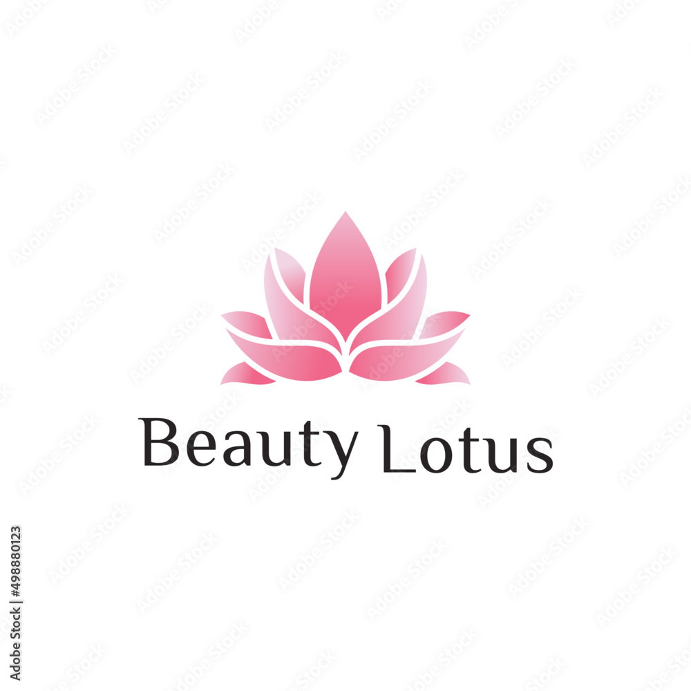 beauty of lotus flower logo design beauty of lotus flower logo design
