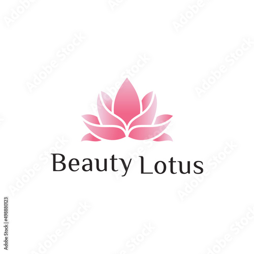 beauty of lotus flower logo design