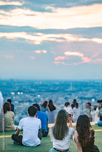 渋谷スカイから観る夕日
