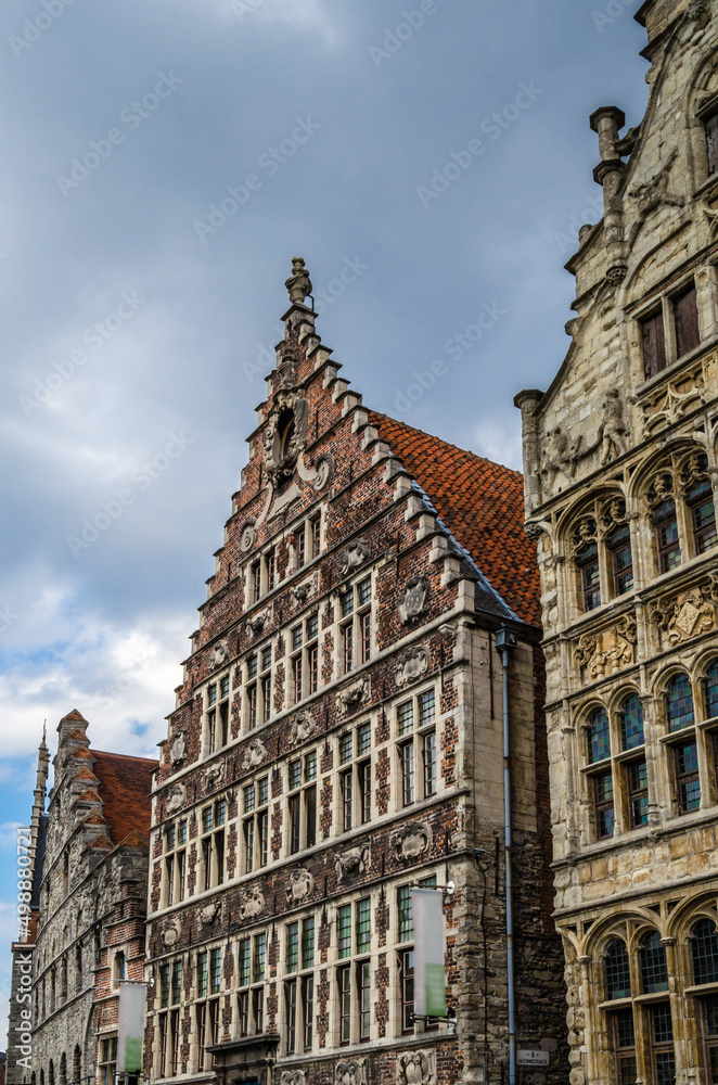Flemish architecture in Ghent, Belgium