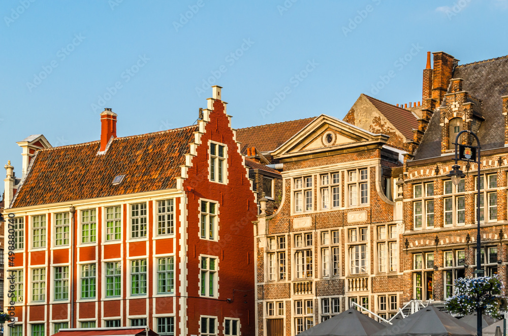 Naklejka premium Flemish architecture in Ghent, Belgium