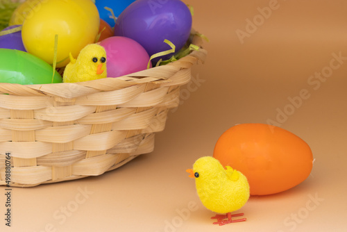 Chick in a basket