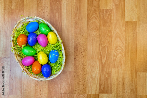 Basket of easter eggs
