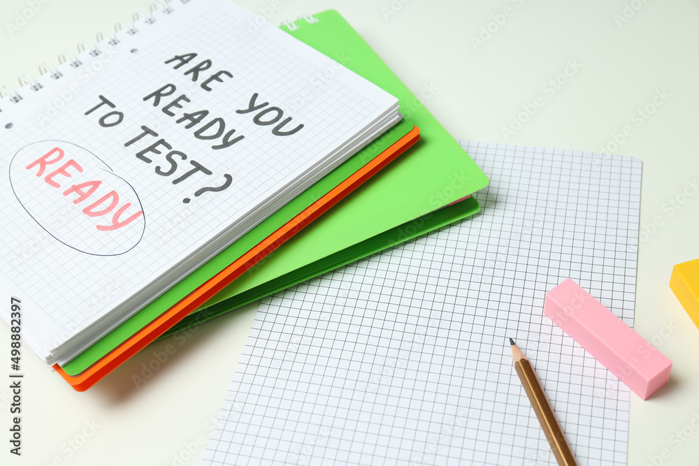 Concept of exams and tests, close up Concept of exams and tests, close up