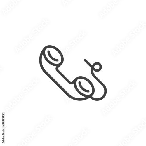Handset telephone line icon