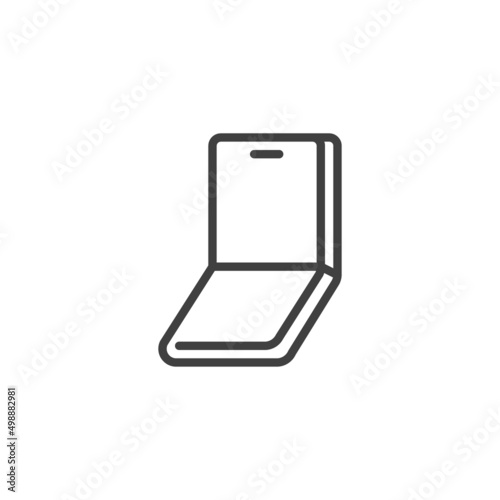 Foldable screen phone line icon