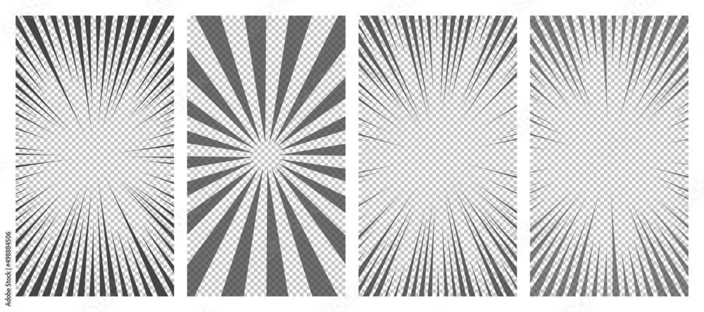 Naklejka premium Black comic book transparent background