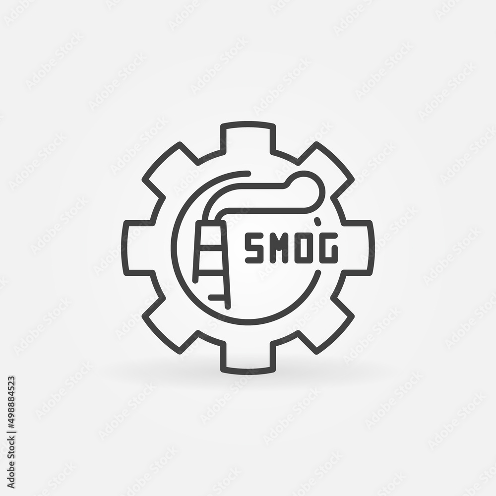 Smog Gear vector concept icon in outline style Smog Gear vector concept icon in outline style
