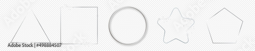 Silver glowing different geometric shape frame