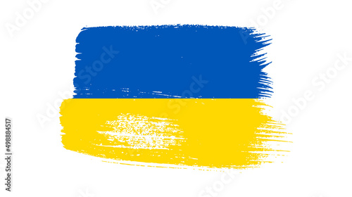 Ukrainian national flag in grunge style