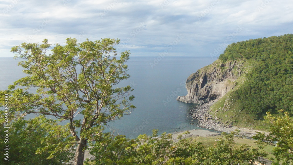 view of the sea from the mountain