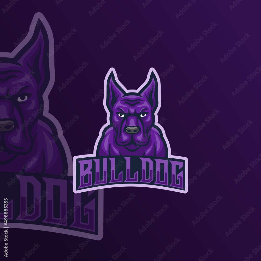 Bulldog mascot logo template Bulldog mascot logo template