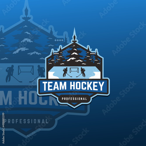 Team hockey modern logo vector