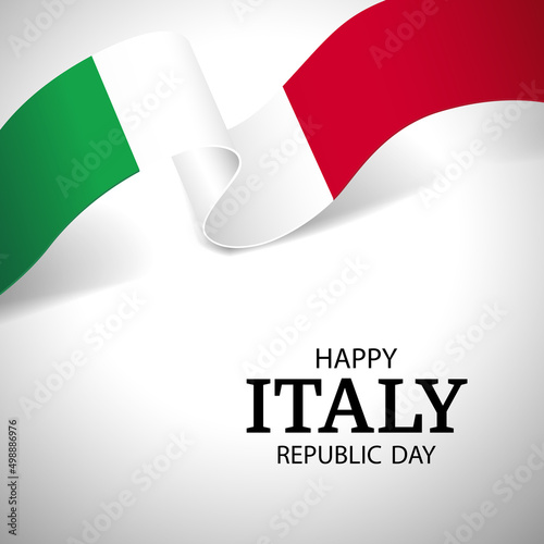 Vector Illustration of Republic Day Italy. Ribbon
