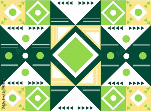 Colorful geometric abstract background in yellow-green color. Modern mesh flyer with geometric shapes, graphics. geometric grid banner bright presentation illustration.