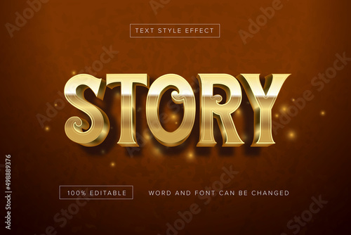 Gold Story Text Style Effect Editable