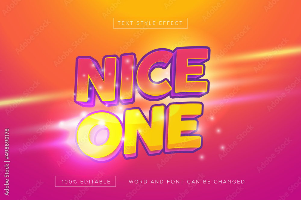 Nice One Text Style Effect Editable