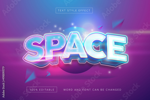Space Text Style Effect Editable