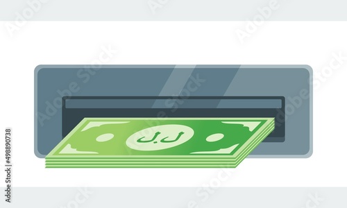 Withdraw Lebanese Pound Money from ATM Illustration
