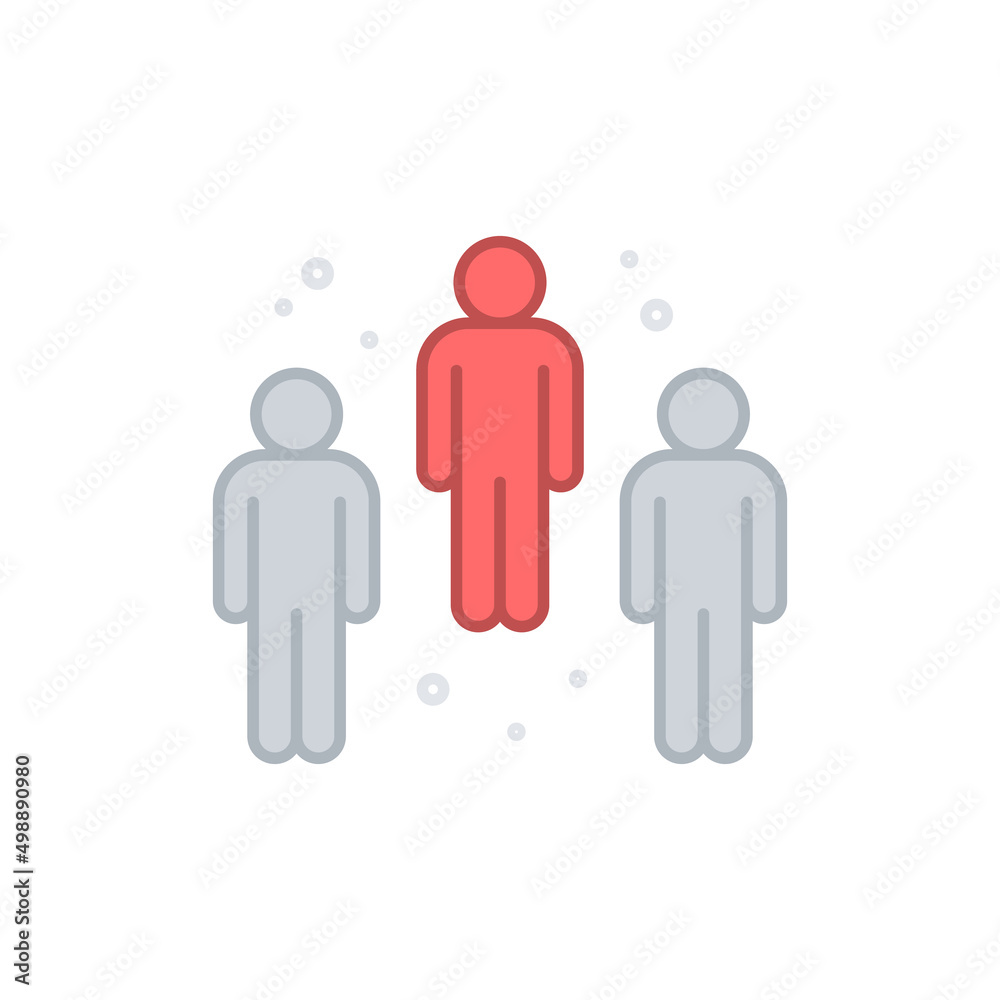 Group of People Flat icon at the time of the virus outbreak, Vector. Group of People Flat icon at the time of the virus outbreak, Vector.