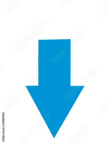 Light blue arrow down