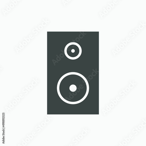 Free Download Speaker icon vector symbol isolated. Stereo speaker sound, loud, music system, audio box, sound system icon vector isolated - GFXLoad