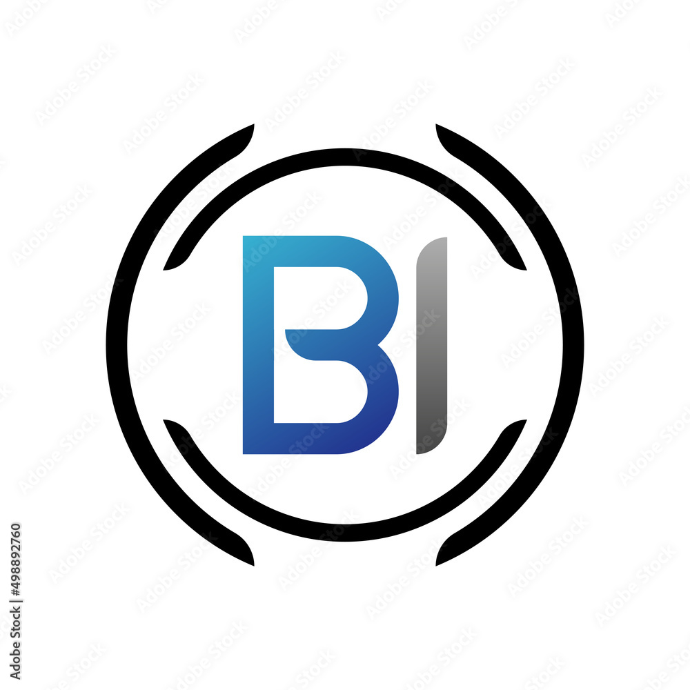 Initial BI letter Logo Design vector Template. Abstract BI Letter logo Design. Initial BI letter Logo Design vector Template. Abstract BI Letter logo Design.