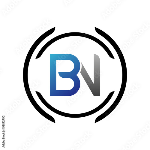 Initial BN letter Logo Design vector Template. Abstract BN Letter logo Design.